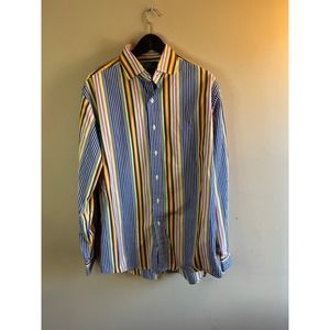 Vintage Polo Ralph Lauren‎ Western Striped Shirt - Mens Large